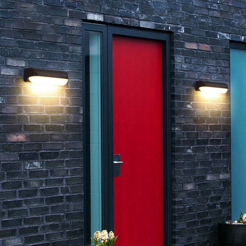 Moderna lampada a parete ovale in alluminio Light Sconce Light per balcone