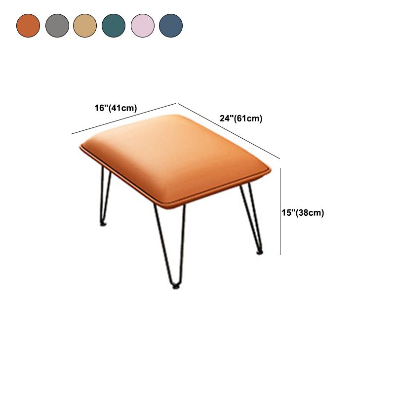 Stylish Glider Chair Solid Color Faux Leather Rocking Chair with Cushions