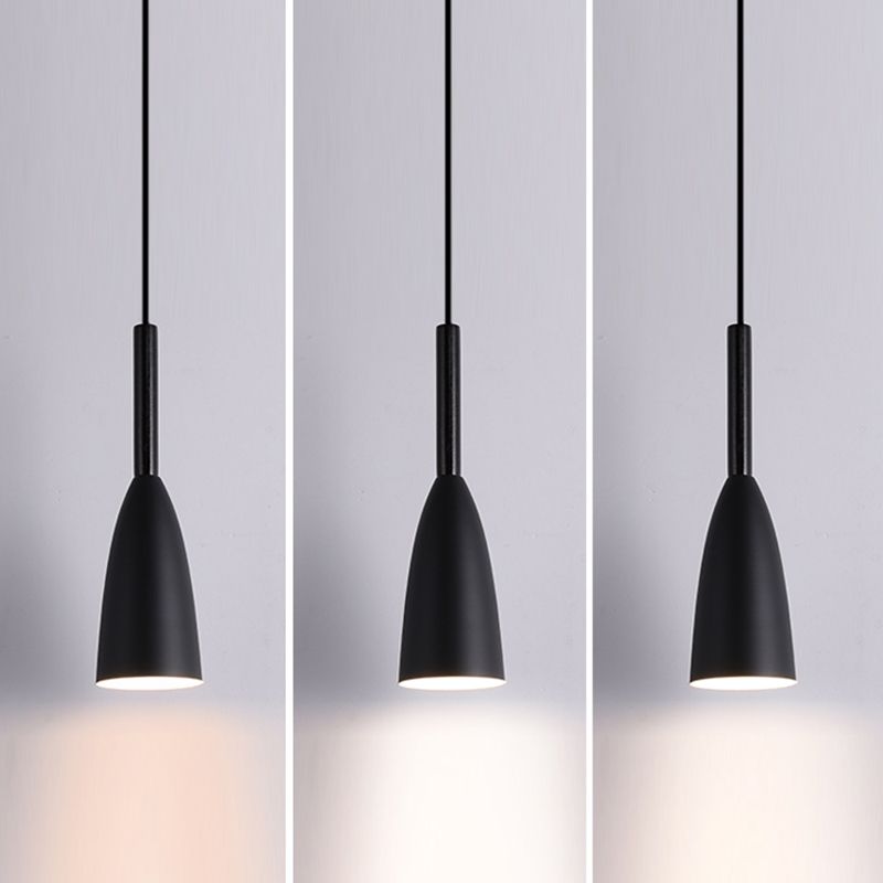 1 Lichthängeleuchte moderne Federlampe mit Metallschatten