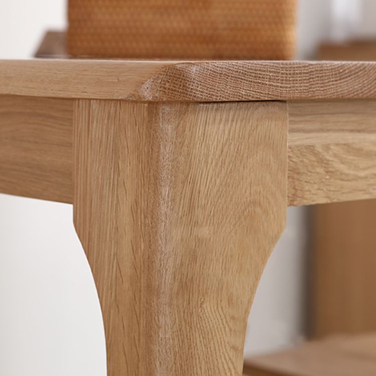 Rechteck Eiche Holz Esstisch Moderner Küchentisch in der Natur mit 4 Beinen