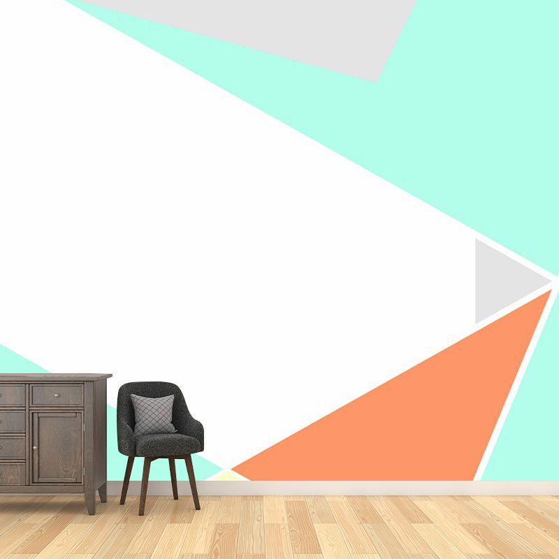 Illustration Geometry Wall Murals Full Size Wall Covering for Living Room, Made to Measure