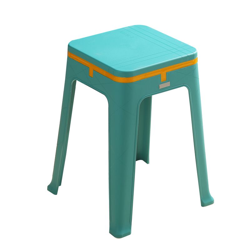 Glam Indoor-Outdoor Backless Dining Chair Plastic Stackable Side Chair