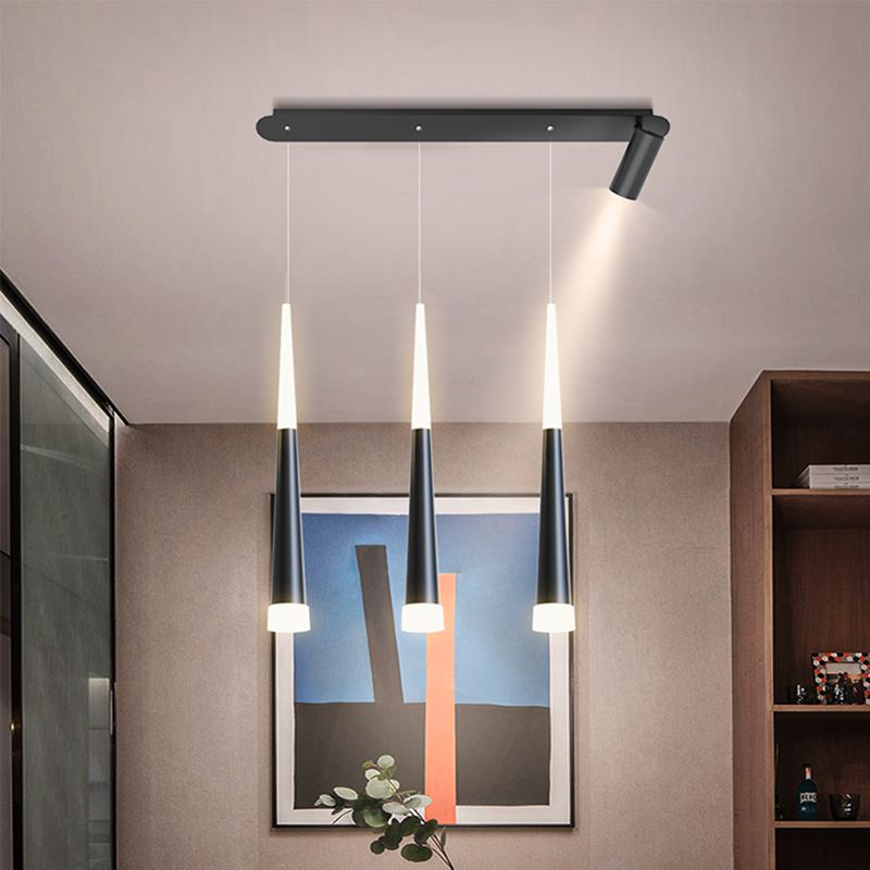 Luce isola a LED geometrica in ferro battuto nella moderna semplicità a sospensione acrilica Light per sala da pranzo