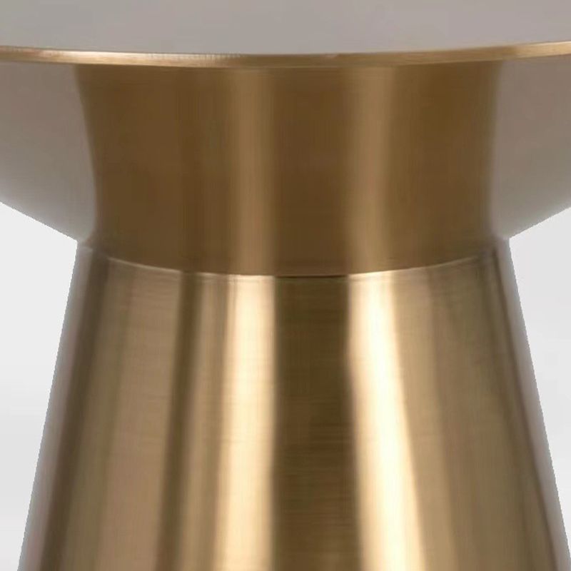 Mid-Century Side Table Metal Round Pedestal Living Room End Table