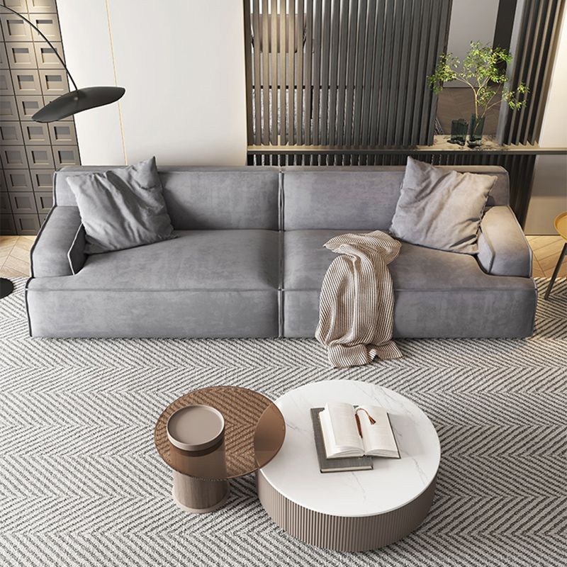 Stationary Stain Resistant Living Room Square Arm Standard Sofa