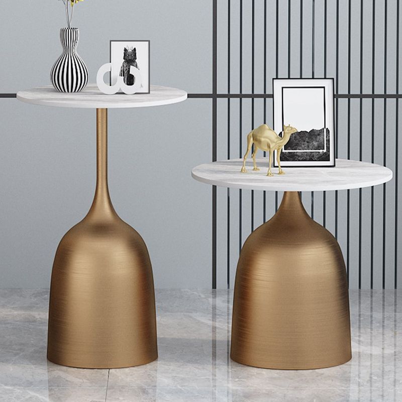 Mid-Century Round Side End Table Pedestal Base Type Sofa Table