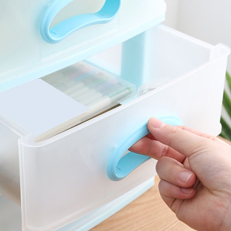 Drawers Filing Cabinet Contrast Color Plastic Vertical Filing Cabinet