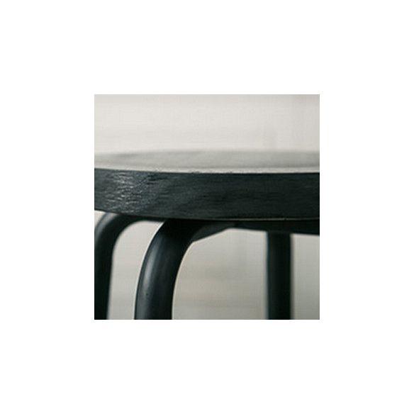 Modern Style Iron Bar Stool with Footrest Coffee Shop Casual Round Bar Stool
