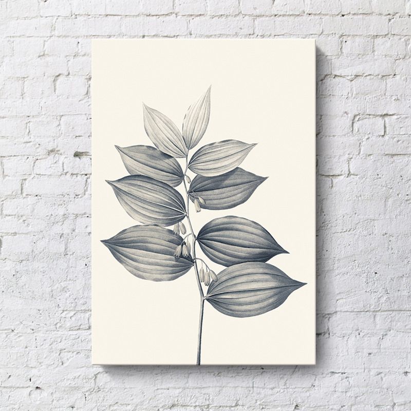 Canvas Textured Wall Decor Minimalism Style Botanical Branch Painting, Multiple Sizes
