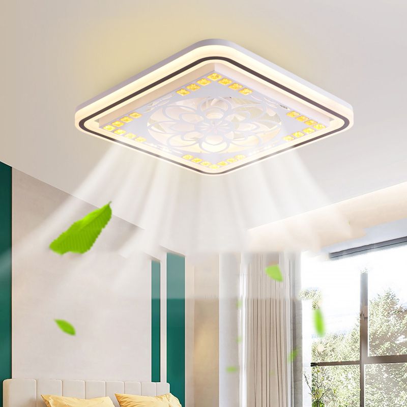 Metal Geometric Fan Ceiling Lighting Modern Style 1-Light Flush Mount Lamp