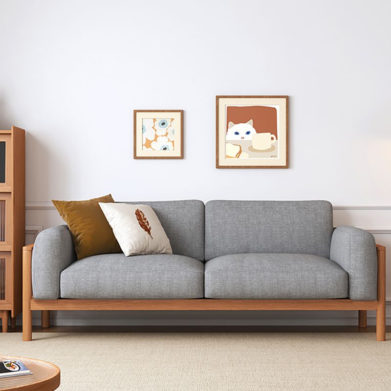 Fabric Loose Back Sofa 32.68" D x 59/66.93/78.74" W x 32.26" H Square Arm Sofa