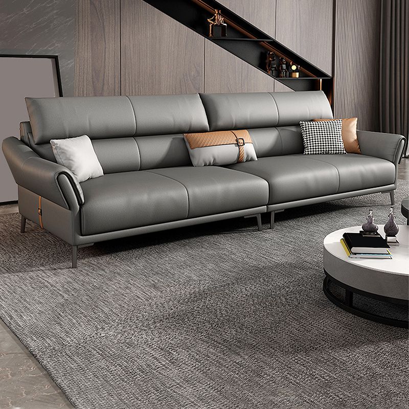 Faux leather High Back Square Arm Sofa and Sectional with Stain-Resistant