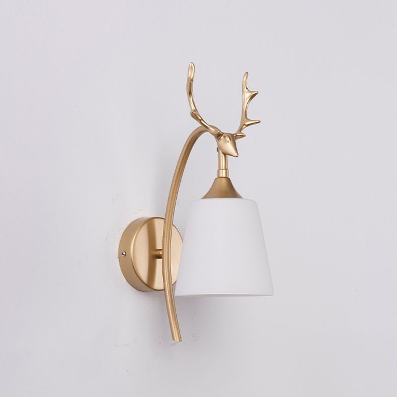 Contemporary Simple Wall Sconce Antler Wall Mounted Light Fixture for Bedroom