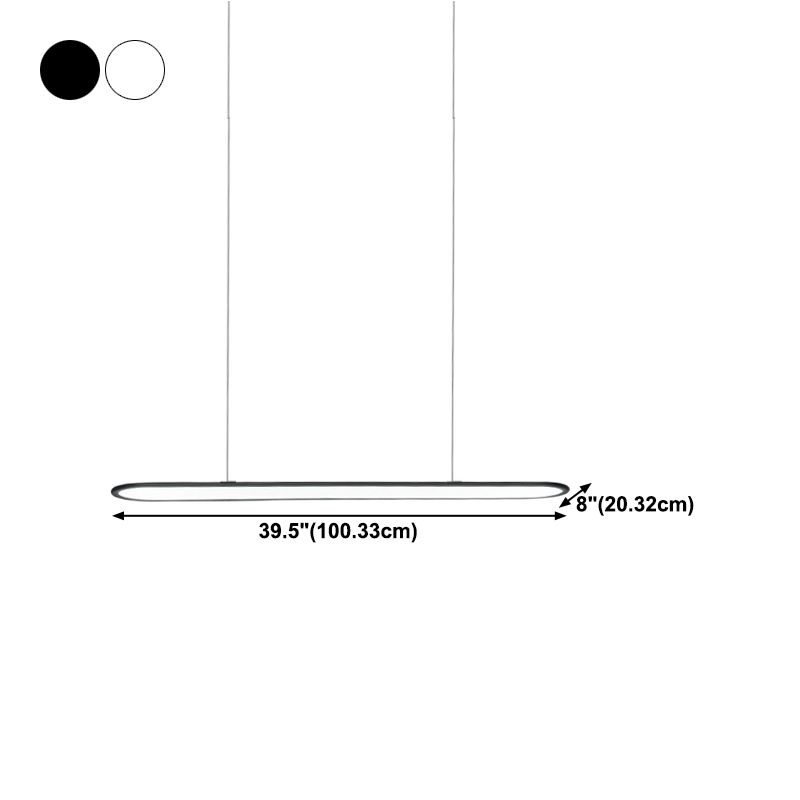 Contemporary Hanging Lamp 1-Light Island Light Fixture for Living Room