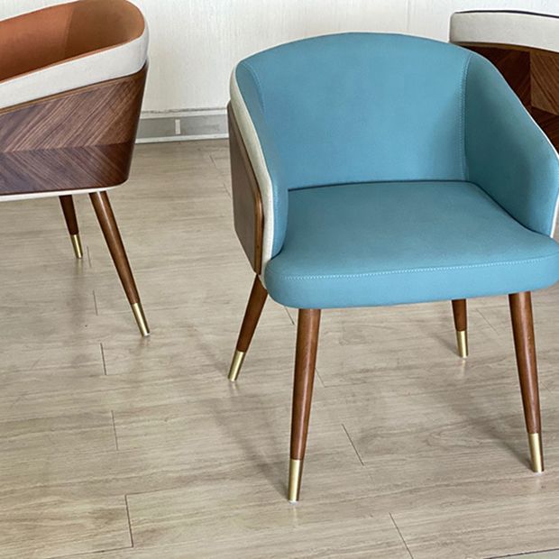 Contemporary Style Wooden Dining Chair Parsons Dining Arm Single Chair