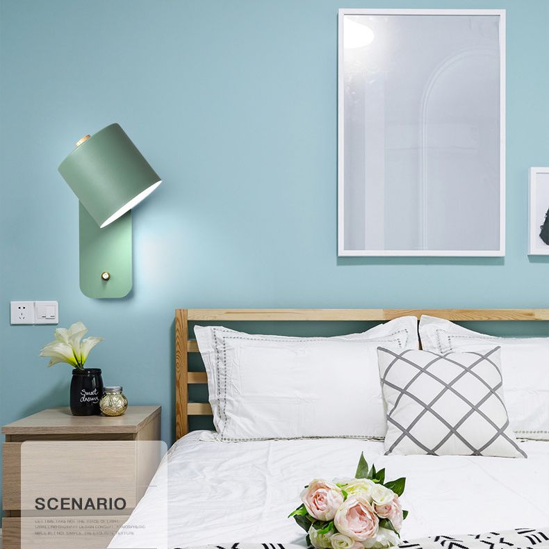 1 Light Metal Wall Mounted Wall Lights Modern Cylinder Wall Sconces Lighting Fixtures for Dining Room