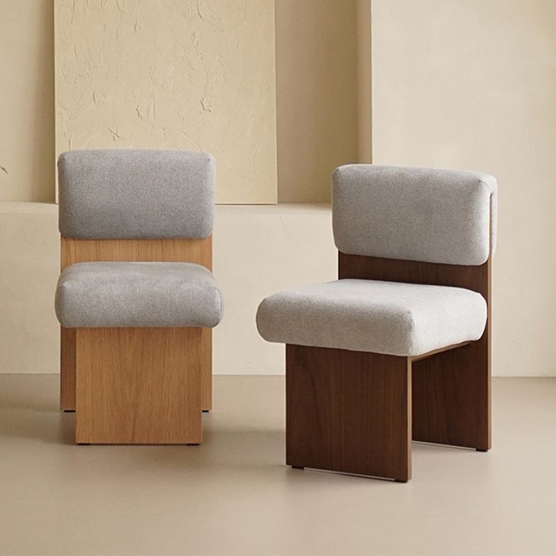 21.25" Wide Armless Chair Solid Wood Frame Chair for Bedroom