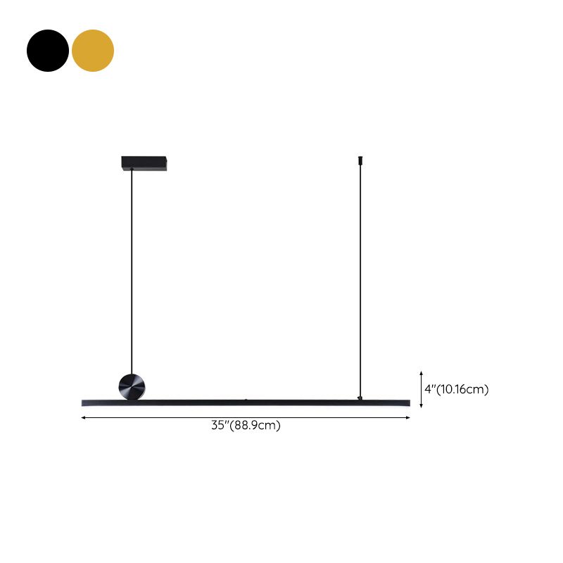 Contemporary Linear Shape Pendant Light with Plastic Shade for Living Room