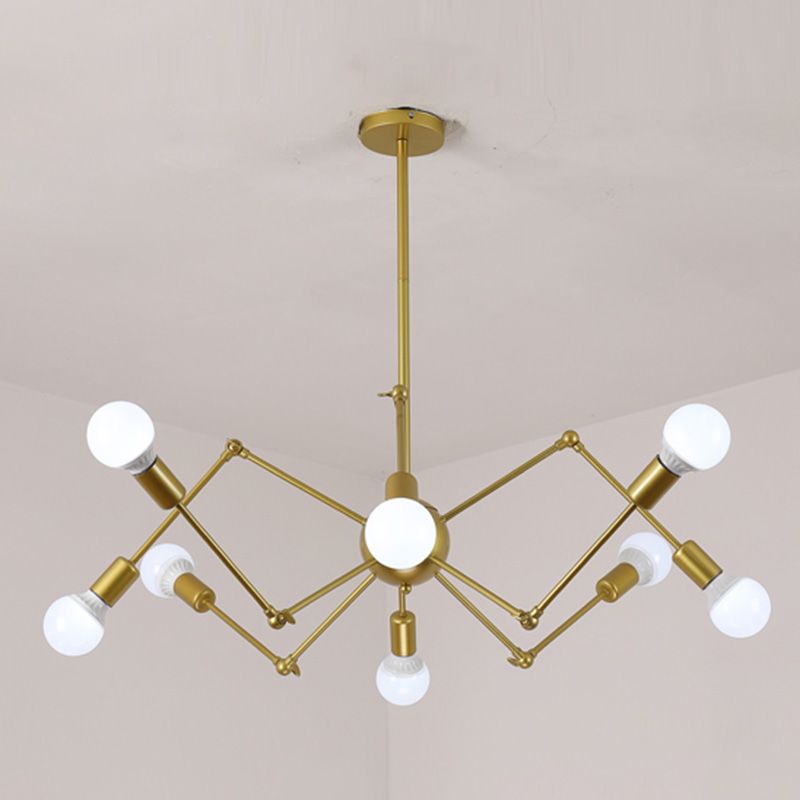 Luminaire en métal lustre lux de style loft araignées de vêtements de vêtements de plafond