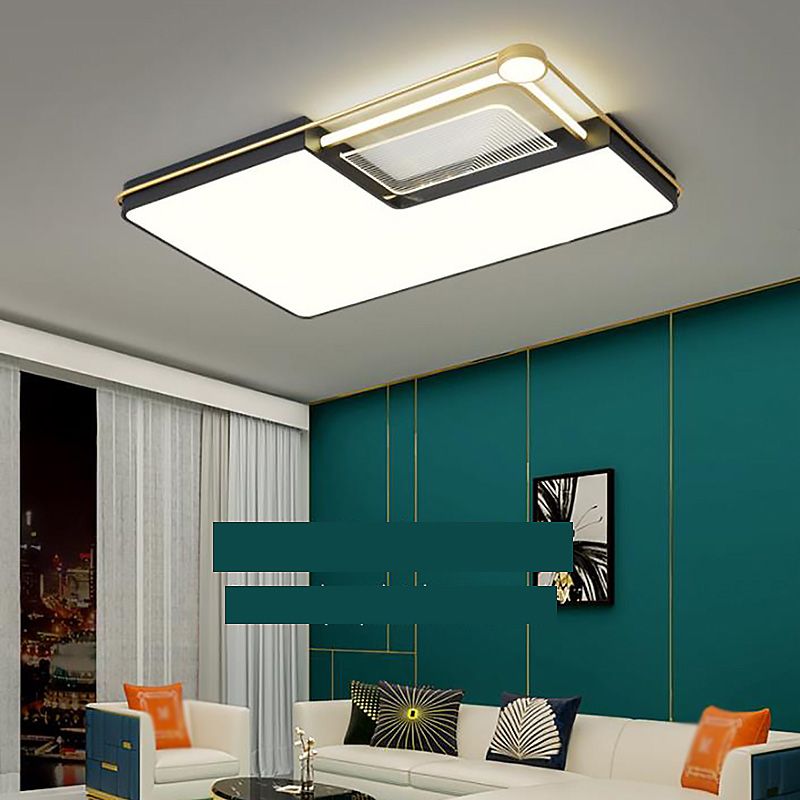 DEL Flush Mount Ceiling Light Fixtures with Iron Art for Living Room Restaurant