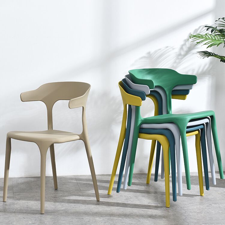 Plastique moderne Open Doss Dining Claid 30 "H Chaise de salle à manger pour chambre de restaurant