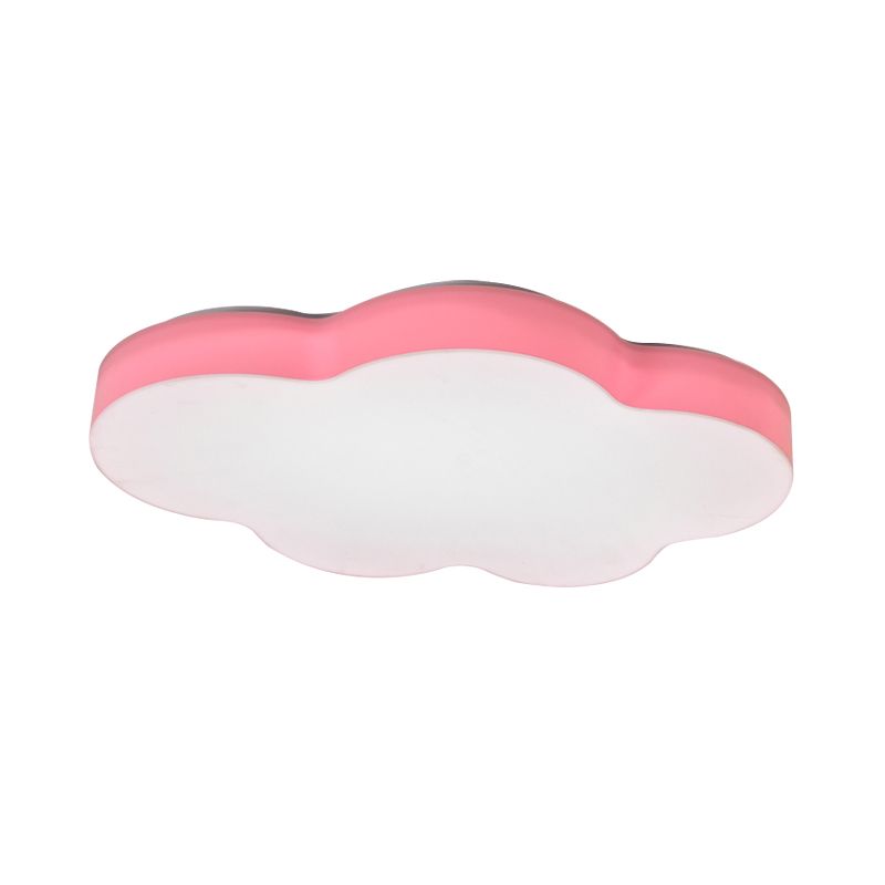 Acrylic Cloud-Shape Ceiling Mounted Fixture Cartoon LED Flushmount Lighting in White/Red/Yellow for Kids Room