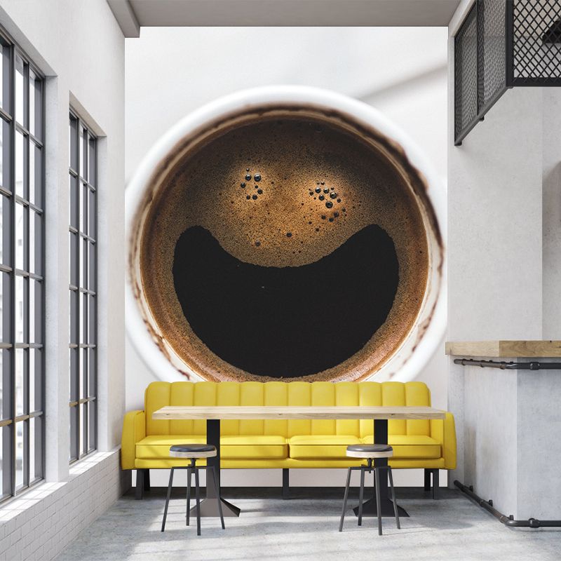 Coffee Mural Wallpaper Coffee Shop Waterproof Wall Covering, Made to Measure