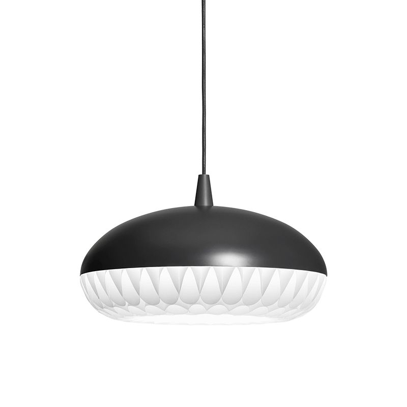 Metal Dome Pendant Light Aymator MODERNISME 1 Éclairage blanc / noir vers le restaurant