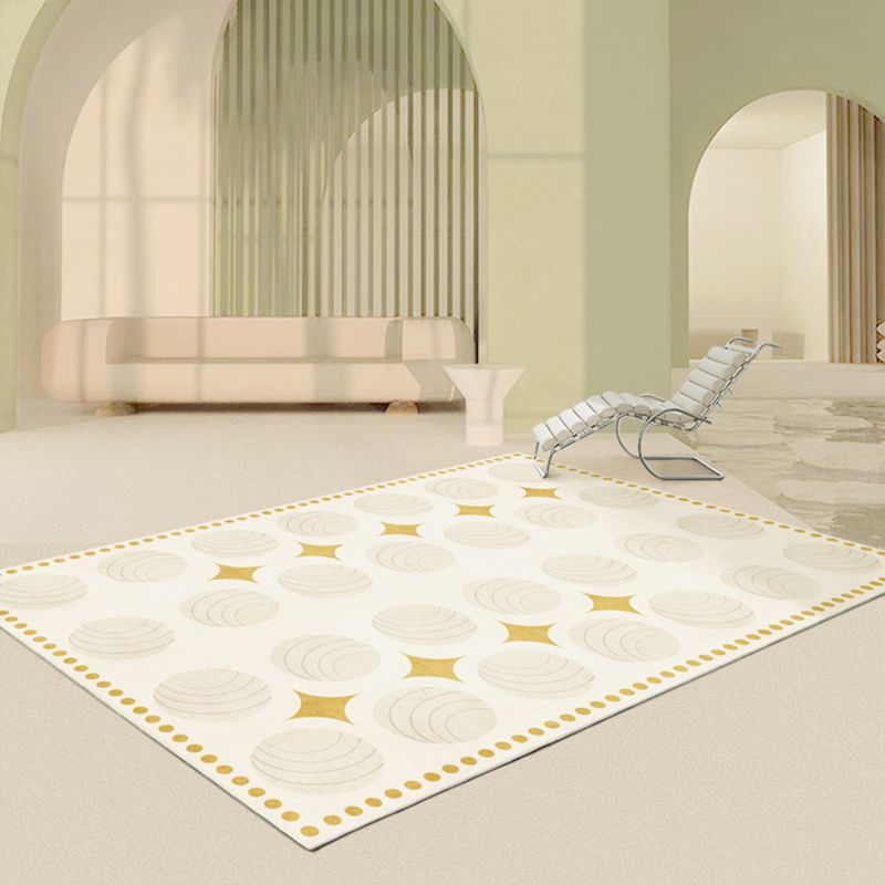 Alfombra de poliéster moderno moderno alfombra de círculo de poliéster alfombra de respaldo sin deslizamiento para decoración del hogar