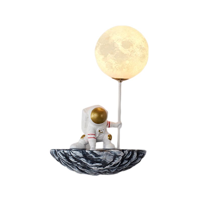 Modern Style Wall Mount Light 1-Light Spherical with Resin for Bedroom