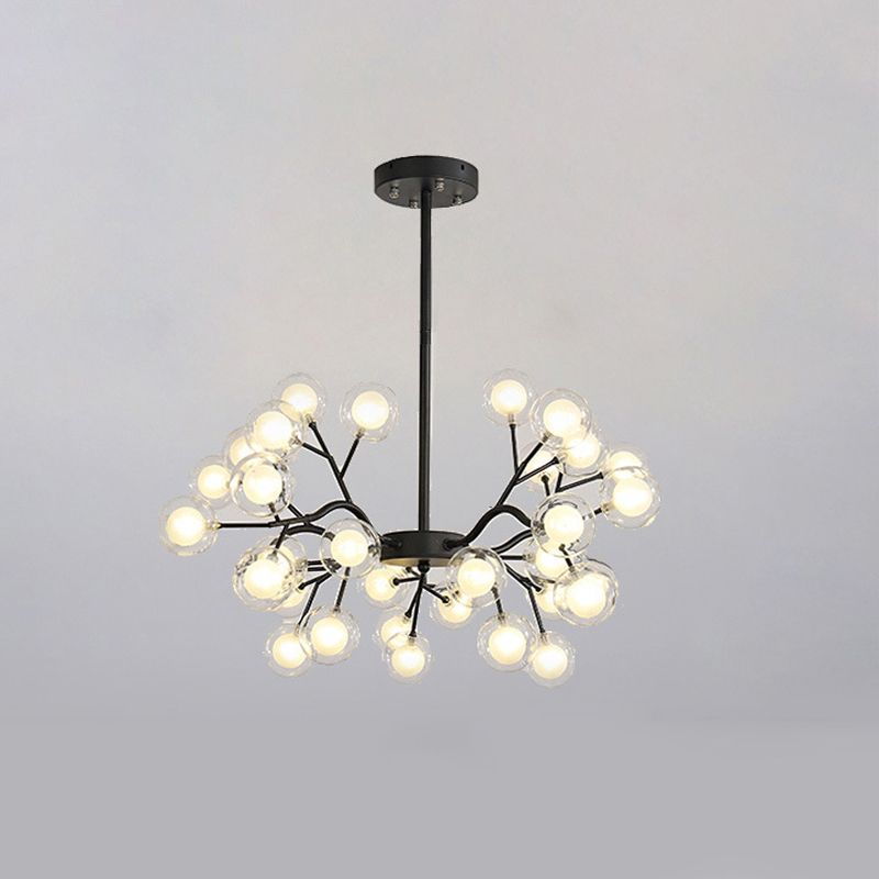 Modern Branch-Like Wireframe Chandelier Metal Living Room LED Hanging Light Fixture