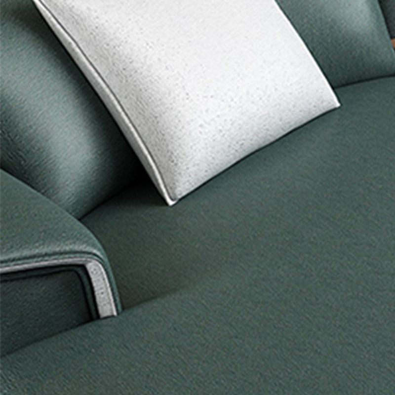 Modern 4 Pillows Back Sectional with Pillow Top Arms for Living Room