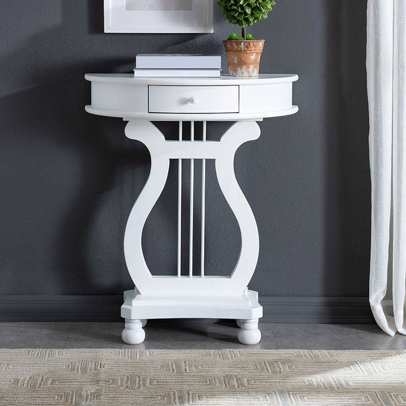 30.32" Tall 1-drawer Console Table Solid Wood Accent Table for Hall
