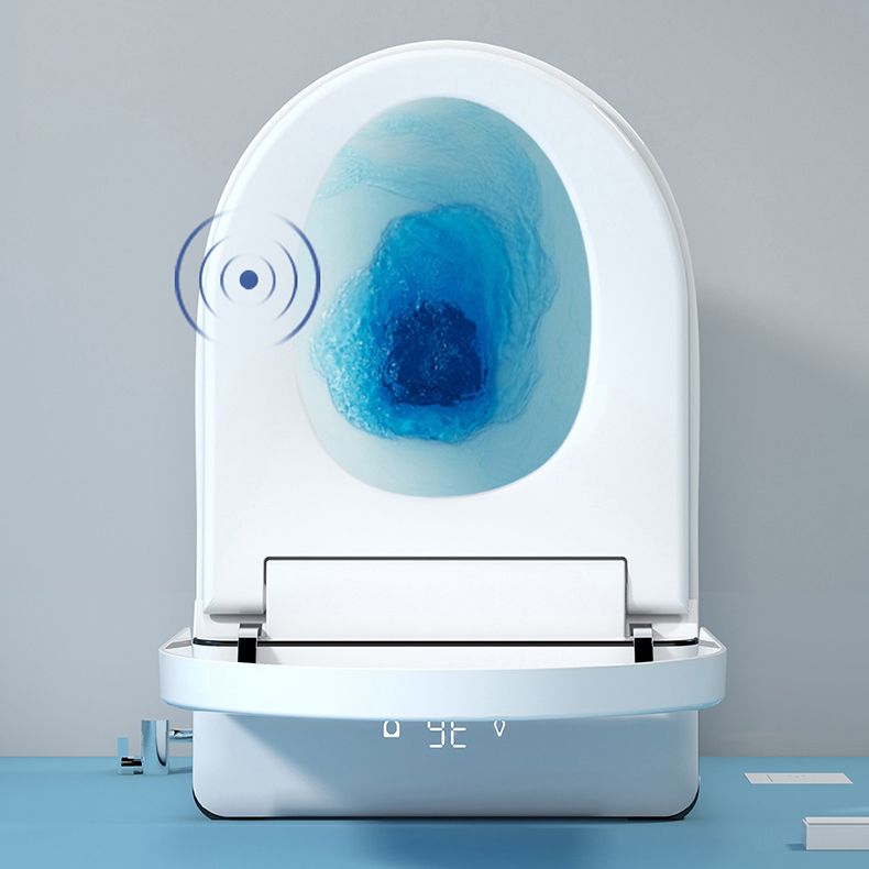 Modern One Piece Toilet Wall Mount Toilet Bowl with Seat for Washroom