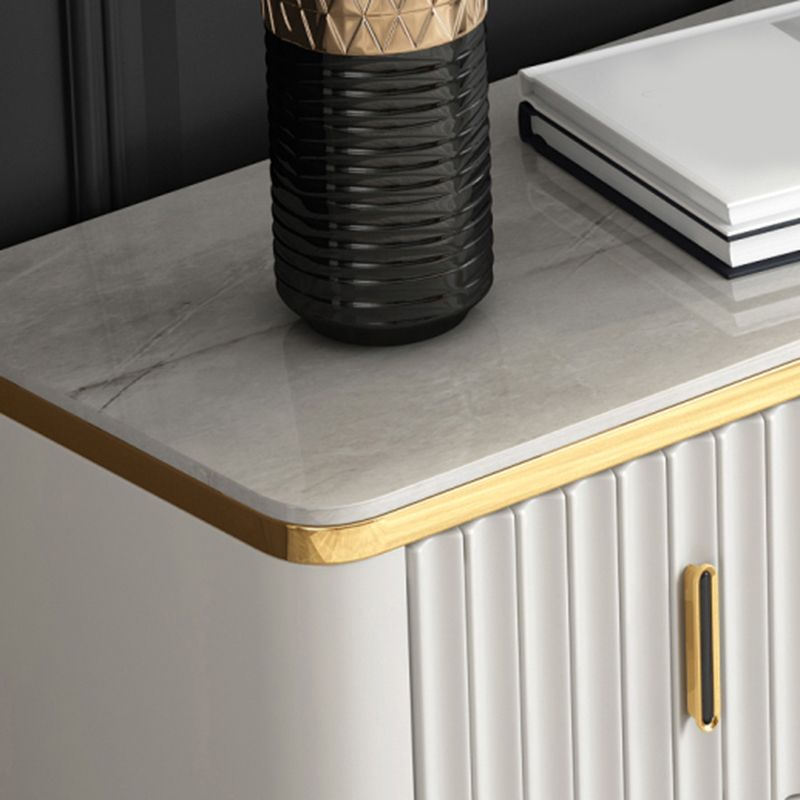 Glam Engineered Wood Horizontal Storage Chest Bedroom Chest with Drawers