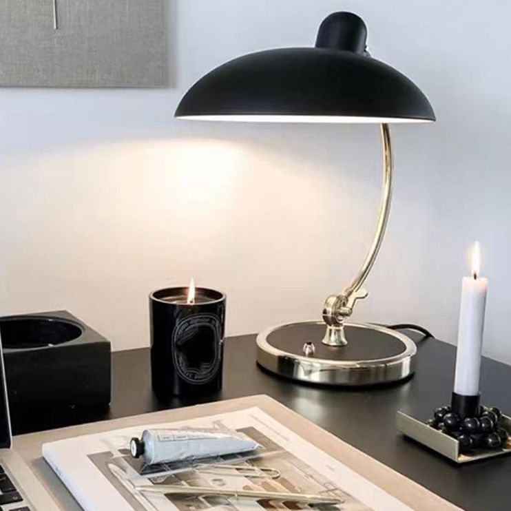 Dome Wire Adjustable Table Lamp Modern Metal Single Light Table Lamps for Bedroom