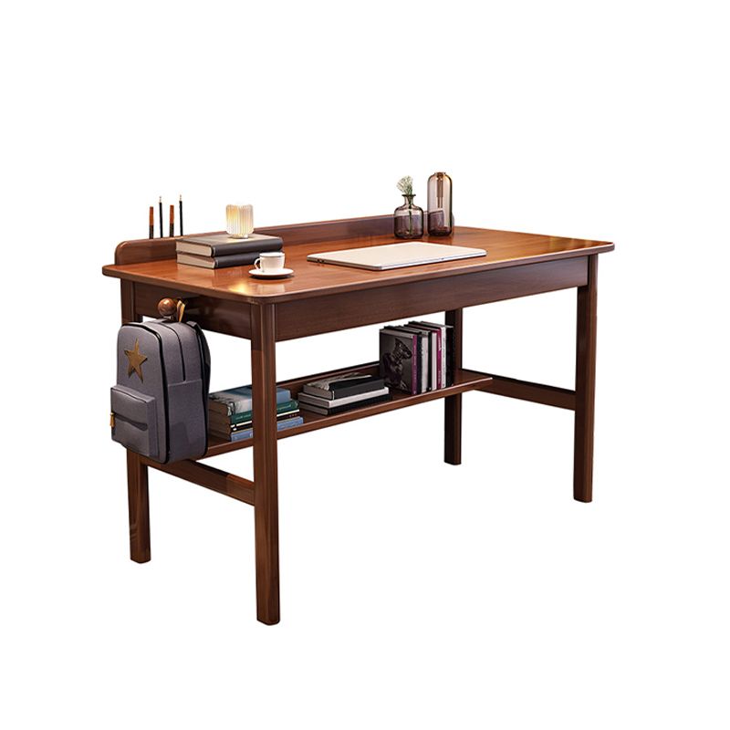 Solid Wood Rectangle Writing Desk Drawer Included 29.53" Tall Office Desk