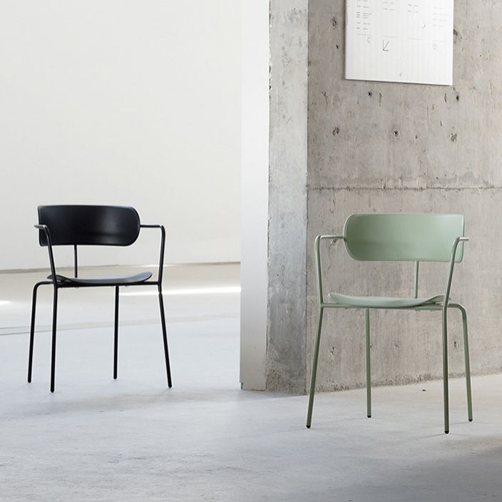 Fauteuil de salle à manger à dossier ouvert industriel, fauteuil de salle à manger mental de cuisine