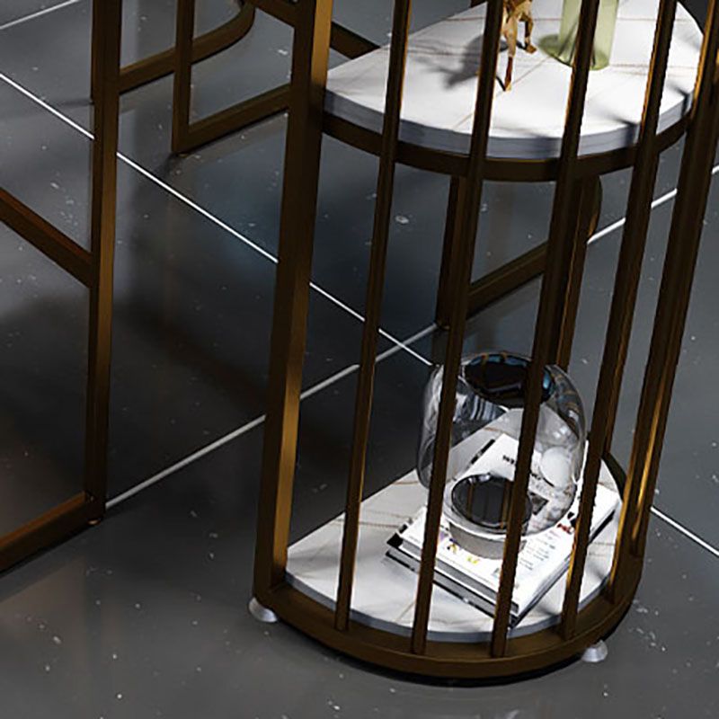 Table à manger industrielle du bar en pierre intérieure double bistrot piédestal table avec étagère