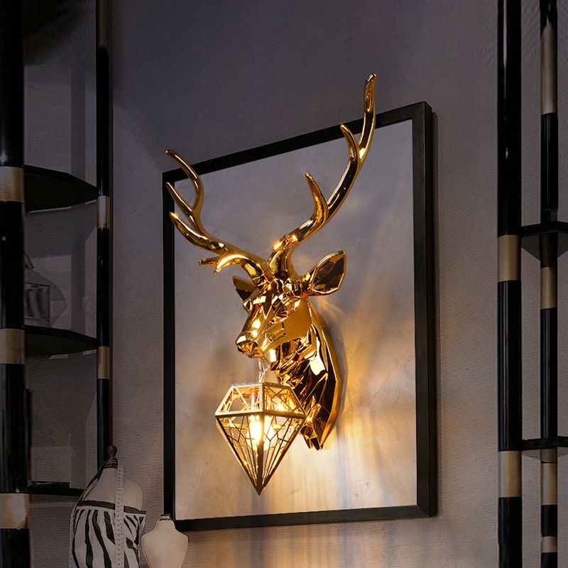 Postmodern Wall Sconce 1 Head Antler Wall Mounted Light Fixture for Living Room