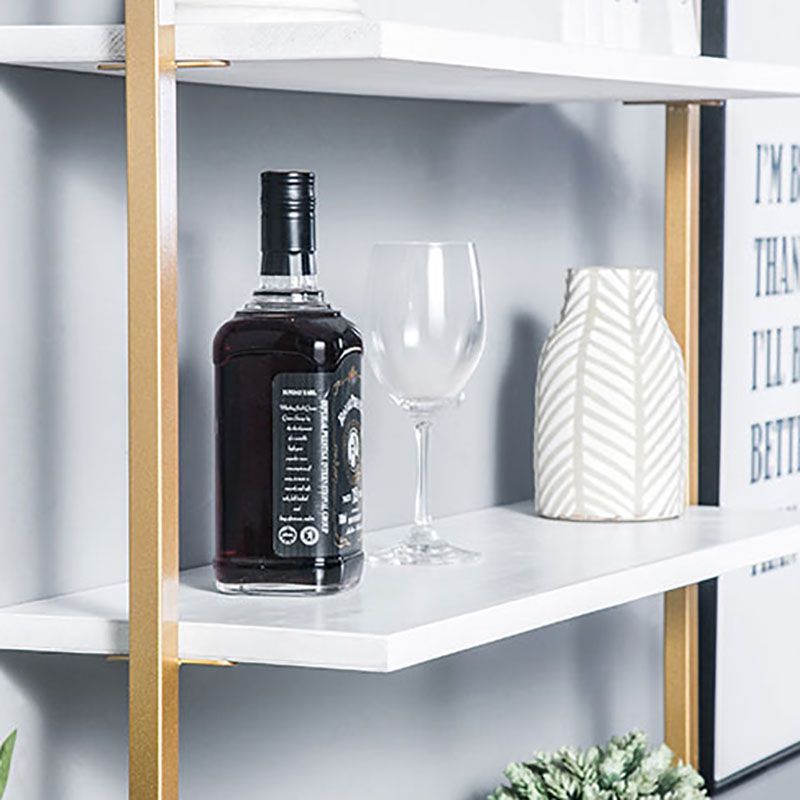 Industrial Wall Unit Bookshelf Metal Frame Solid Wood Shelf Bookshelf