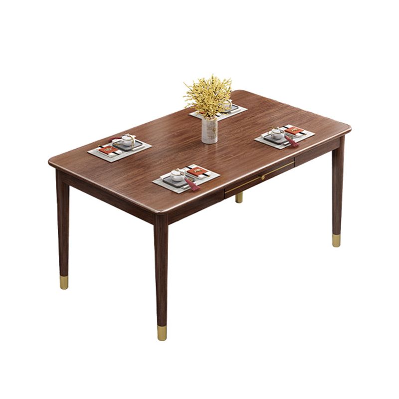 Mesa de comedor de estilo de lujo tradicional Rectángulo 4 Pats Table para uso en el hogar