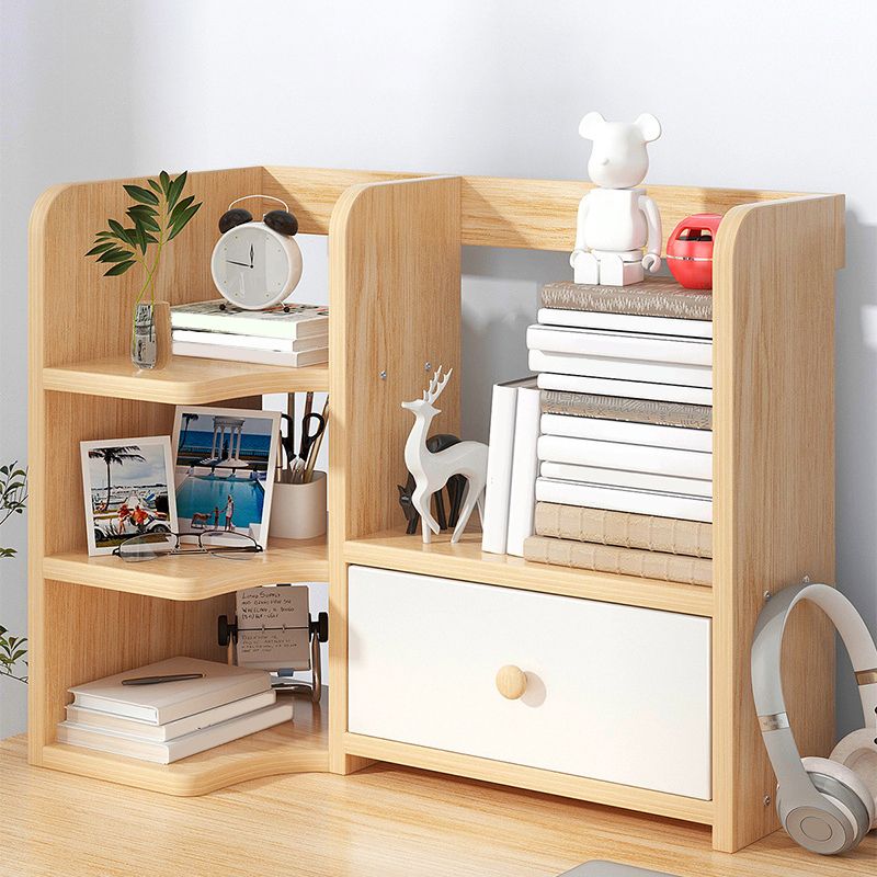 Modern Style Bookshelf Engineer Wood Bookcase with Drawer for Home