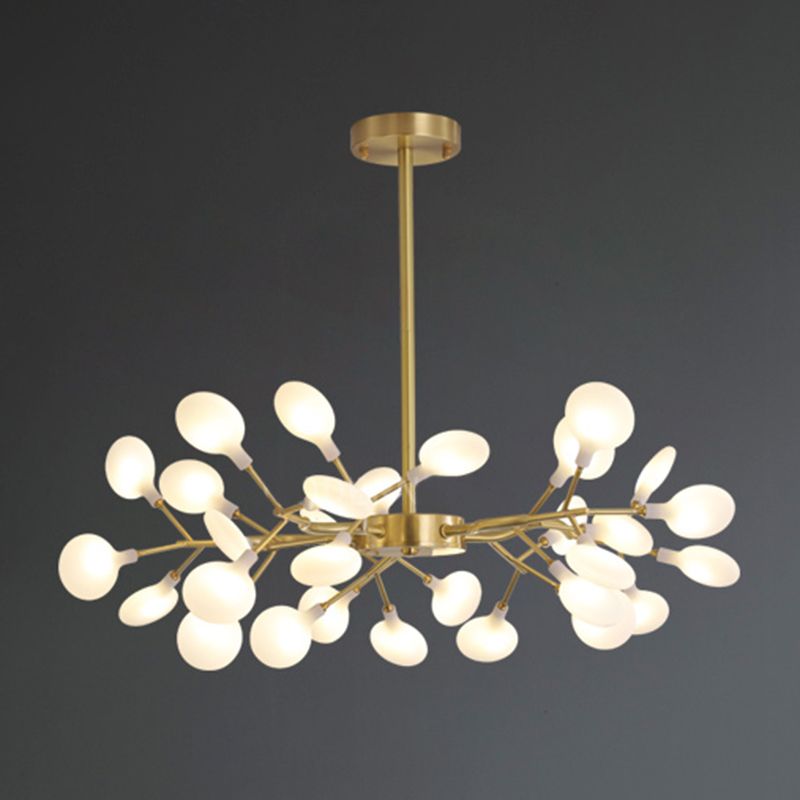Gold Firefly Adjustable Pendant Light in Modern Luxury Style Copper Sputnik Ceiling Light with Acrylic Shade