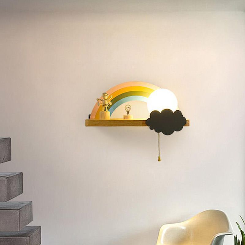 Rainbow Sconce Light Fixtures LED Single Bulb Wall Lamp for Child Room