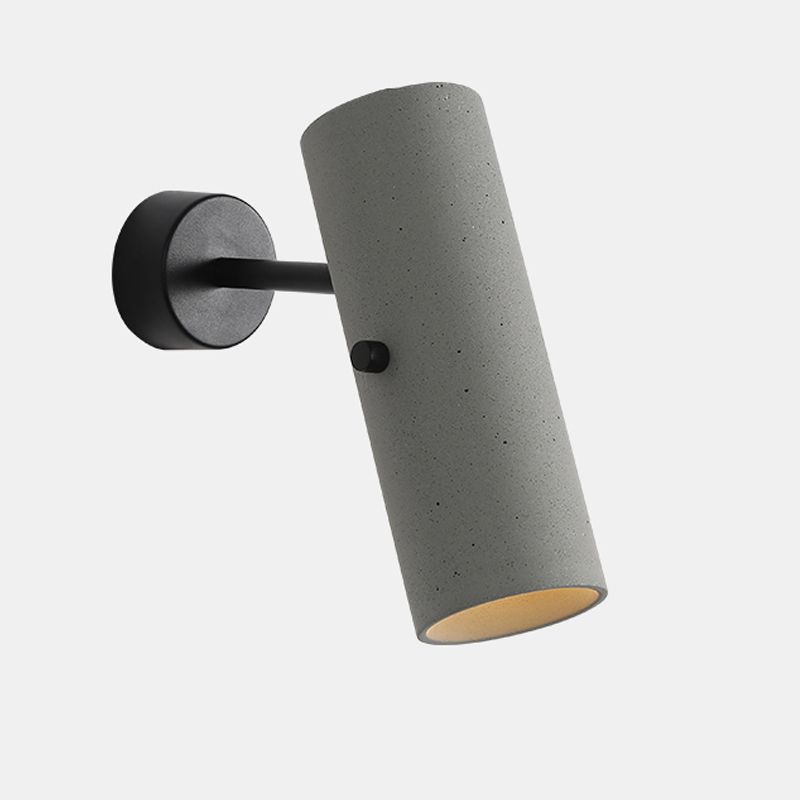 Modern Simple Metal Wall Light Cylinder Shape Adjustable Wall Lamp for Living Room