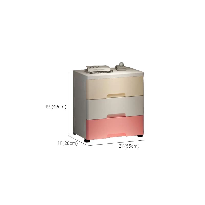 Contemporary Wardrobe Closet Thickened Plastic Kid's Wardrobe with Drawers