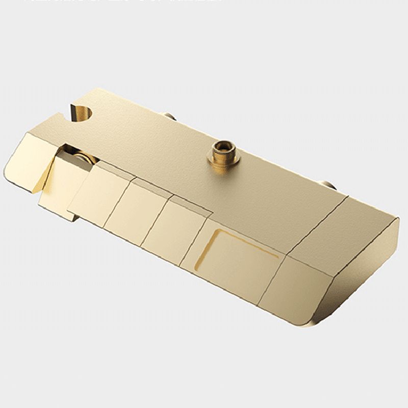 Contemporary Shower System Slide Bar Dual Shower Head Wall Mounted Shower Set