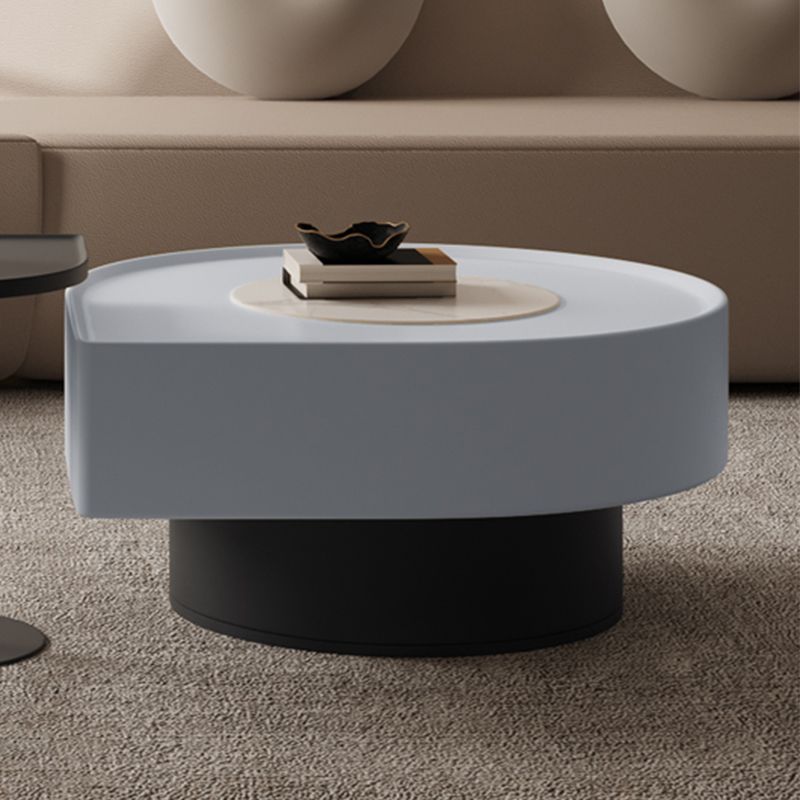 Contemporary Cocktail Table Pedestal Stone Coffee Cocktail Table