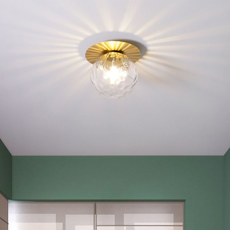 Plafonnier encastré à LED en verre contemporain, luminaire décoratif d'intérieur, idéal pour un couloir